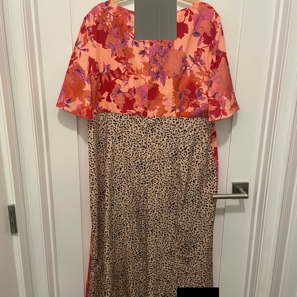 NWT Chi Chi London Flutter Sleeve Floral and Animal Print Midi Day Dress… - Picture 10 of 10